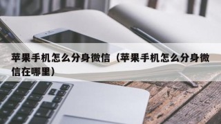 苹果手机怎么分身微信（苹果手机怎么分身微信在哪里）